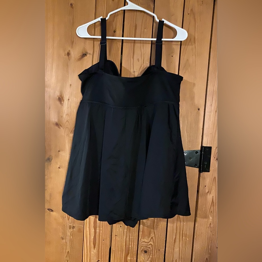 Longitude Black One Piece with Orange and Pink Accents - Picture 2 of 4